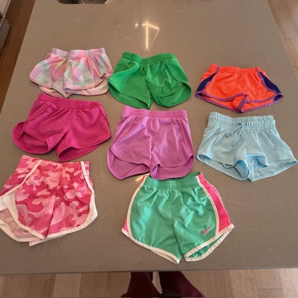 Bundle 9 Girl XS (4/5) Athletic Shorts w/ Inner Lined Layer All in Motion Nike - Picture 1 of 10